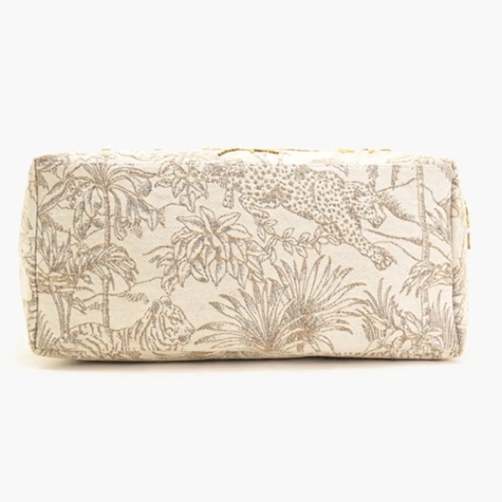 Express Edit Fashion Golden Jungle Tote Bag Cream and Gold NWT! - Picture 5 of 7